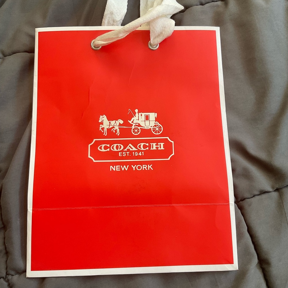 Coach Red Shopping Bag